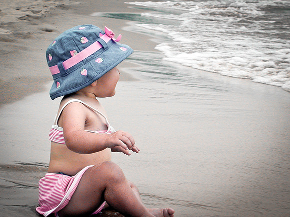 Lizzie on beach